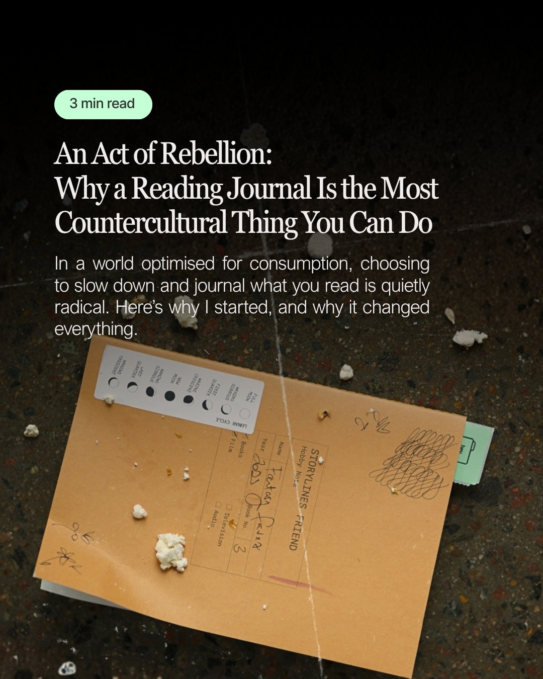 An Act of Rebellion: Why a Reading Journal Is the Most Countercultural Thing You Can Do