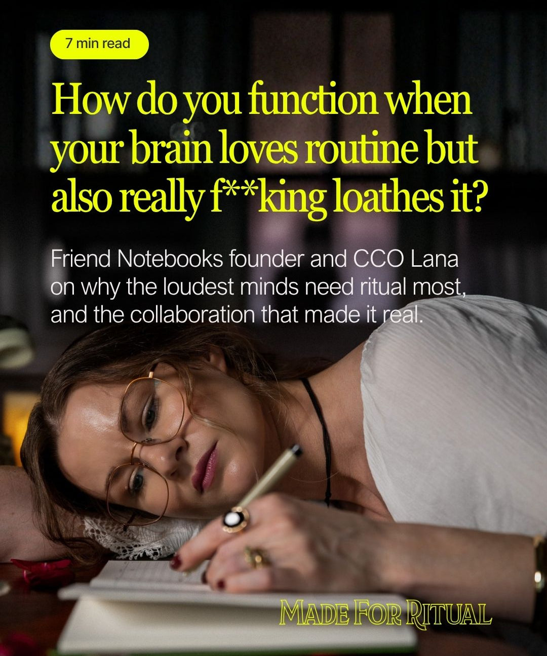How do you function when your brain loves routine but also really f**king loathes it?