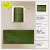 Refillable Folio - OLIVE GREEN TRIFOLD