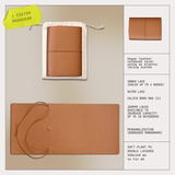 Refillable Folio - SADDLE BROWN TRIFOLD