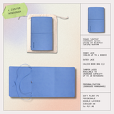 Refillable Folio - PERIWINKLE BLUE TRIFOLD