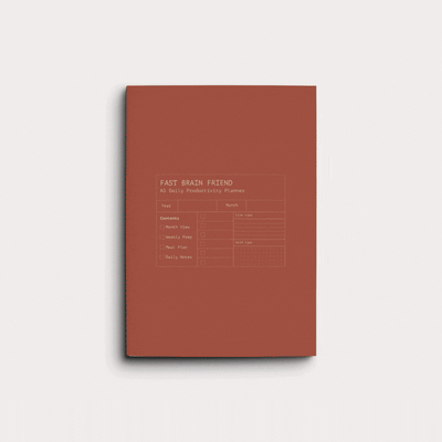 Fast Brain Daily Productivity Planner- Single Notebook