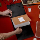 Refillable Folio - RAVEN BLACK TRIFOLD