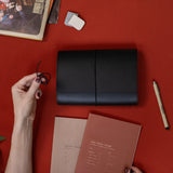 Refillable Folio - RAVEN BLACK TRIFOLD