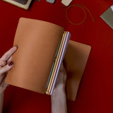 Refillable Folio - SADDLE BROWN TRIFOLD