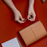 Refillable Folio - SADDLE BROWN TRIFOLD