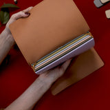 Refillable Folio - SADDLE BROWN TRIFOLD