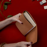 Refillable Folio - SADDLE BROWN TRIFOLD