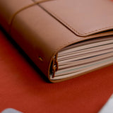 Refillable Folio - SADDLE BROWN TRIFOLD