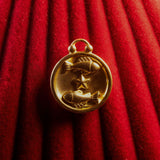 Pisces pendant a red textured background