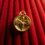 Aries pendant a red textured background