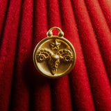 Aries pendant a red textured background