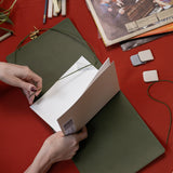 Refillable Folio - OLIVE GREEN TRIFOLD