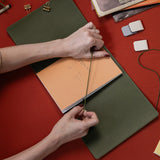 Refillable Folio - OLIVE GREEN TRIFOLD