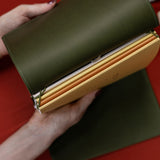 Refillable Folio - OLIVE GREEN TRIFOLD