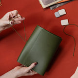 Refillable Folio - OLIVE GREEN TRIFOLD