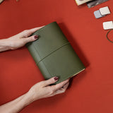 Refillable Folio - OLIVE GREEN TRIFOLD