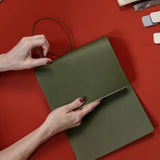 Refillable Folio - OLIVE GREEN TRIFOLD