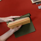 Refillable Folio - OLIVE GREEN TRIFOLD