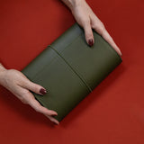 Refillable Folio - OLIVE GREEN TRIFOLD