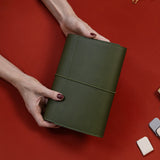 Refillable Folio - OLIVE GREEN TRIFOLD